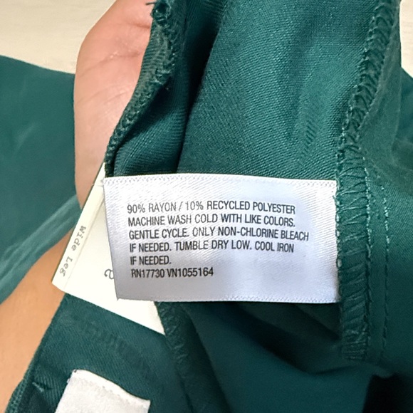 a new day Forest Green Wide-Leg Trousers - Picture 5 of 10